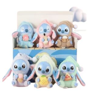 Kolekcia plyšových hračiek Stitch Labubu, figúrky Disney Mystery Box, náhodné modely - Figúrky