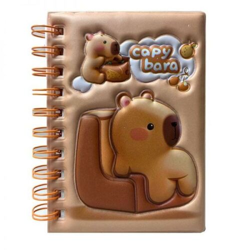 Kapibara 3D Spirálfüzet - Vonalas, 14x11 cm 138965221