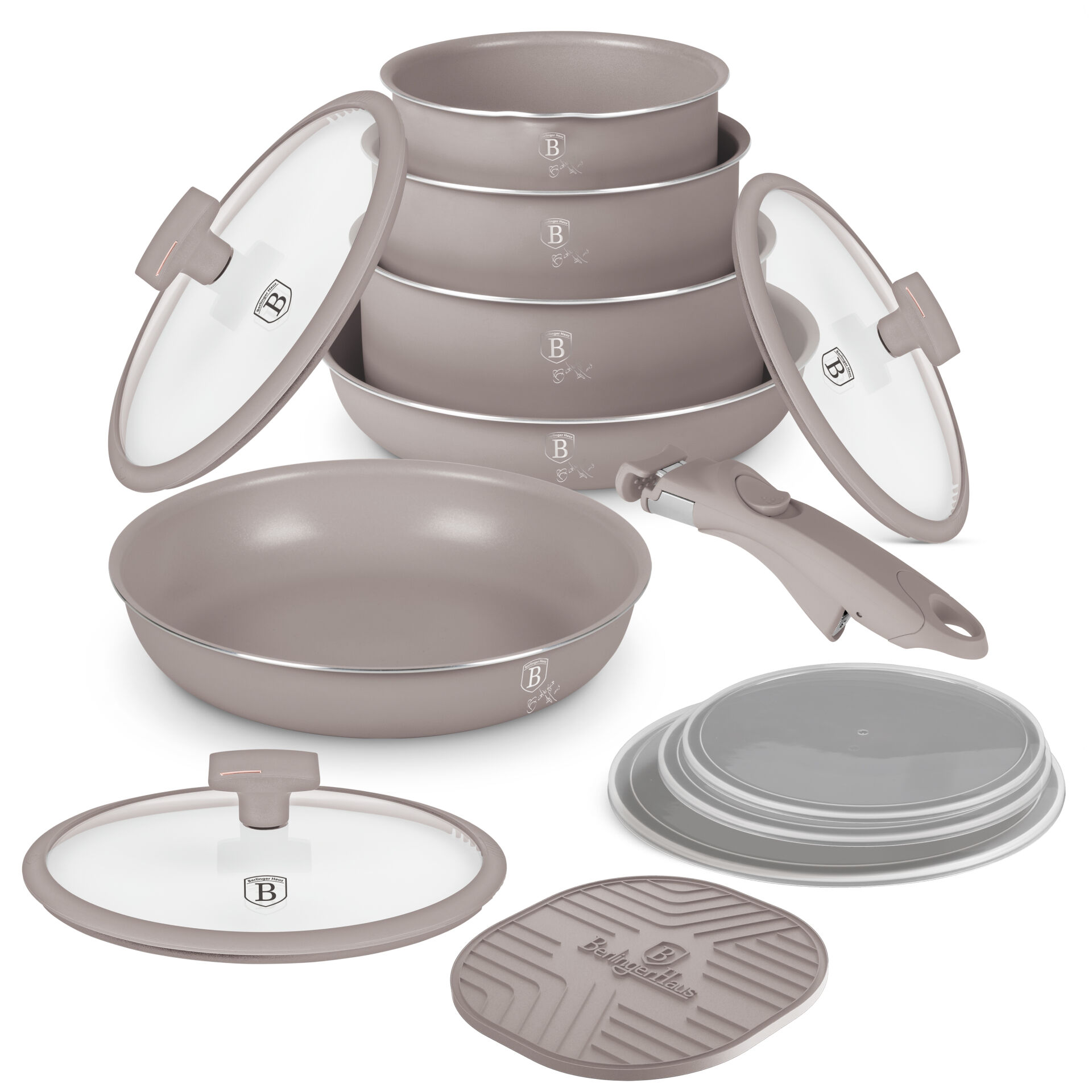 E-shop Berlinger Haus BH-8251N 13-dielna súprava riadu Taupe Collection - Taupe
