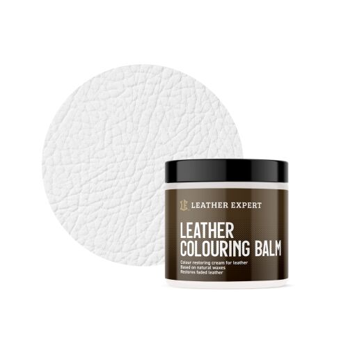 Balsam Colorant Piele Leather Expert Alb 250ml pentru restaurarea pielii decolorate.