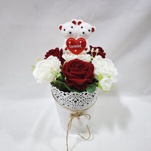 "Mi ketten" virágcsokor, virágdoboz, asztaldísz, dekoráció, ajándék