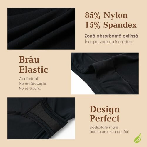 Linovit® Szoknyás Menstruációs Fürdőruha Alsó - Fekete, XXL, Újrafelhasználható 140708785