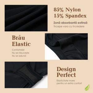 Slip de baie menstrual tip fusta - Jasmine - XXL, Black 140708785 - Îmbrăcăminte pentru femei