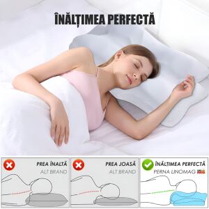 Poduszka ortopedyczna Linomag w użyciu, prawidłowe ułożenie kręgosłupa, poduszka z pianki memory - Poduszka poprawiająca przyczepność