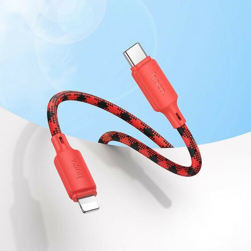 Hoco PD 27W USB C - Lightning kábel 1 m X116 átmenetes piros 138977736