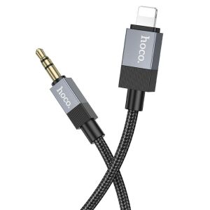 Hoco UPA32A AUX kábel Jack 3,5 mm (apa) - Lightning (apa) 1 m fekete 138977759 - Cabluri Lightning