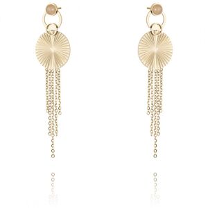 Xuping - Pozlátené visiace náušnice z chirurgickej ocele s anglickým zapínaním - 7 cm 145185705 - Dámske doplnky