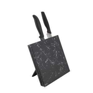 Магнитен държач за ножове Koken с ефект на черен мрамор с ножове - Съхранение и сортиране