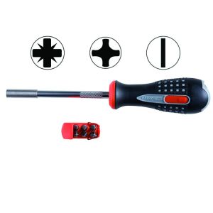 Wkrętak z uchwytem na bity 1/4" + bity PH1/2, PZ1/2, SL4,5/5,5 6 szt. 138978563 - Bithead