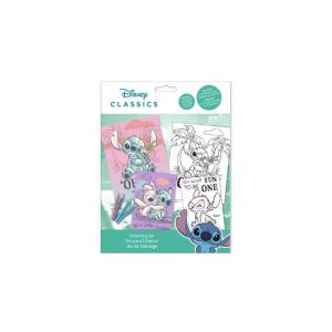 Disney Stitch Színező Készlet - 2 Füzet, 4 Ceruza - Gyerekeknek
