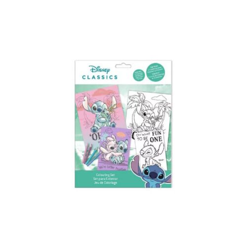 Disney Stitch Színező Készlet - 2 Füzet, 4 Ceruza - Gyerekeknek 138984050
