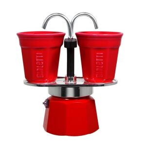 Bialetti Mini Express Piros Kávéfőző Szett - 2 személyes, 2 pohárral 138985045 - Bialetti