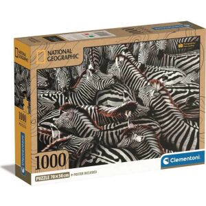 Clementoni National Geographic Zebrák 1000 db-os Puzzle 138985600 - Clementoni Puzzle