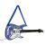 Blue kids electric guitar with shoulder strap