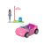 Mini BarbieLand rosa Cabrio, Puppe und Straßenschild