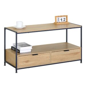 Intenso Home Dohányzóasztal - Aranytölgy, Fiókos, 100x40 cm