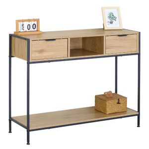 Intenso Home Konzolasztal - Aranytölgy, Fiókos Előszobai Asztal