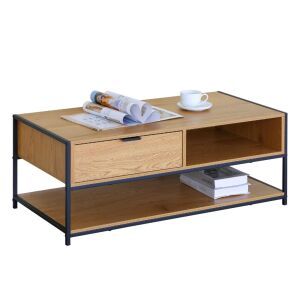 Intenso Home - Dohányzóasztal fiókkal - 100x50cm - Aranytölgy