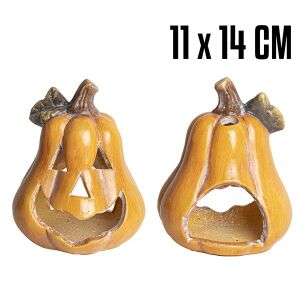 IRIS Halloween Kerámia Tök Mécsestartó - 11 x 14 cm 138989206 - Mécsestartó