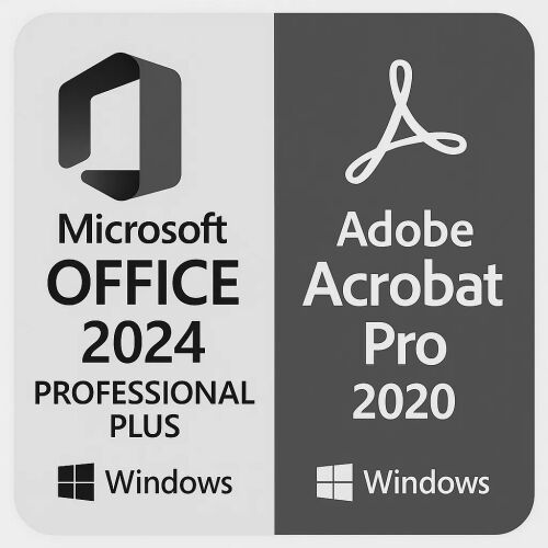Microsoft Office 2024 Pro Plus és Adobe Acrobat Pro 2020 Windows-hoz