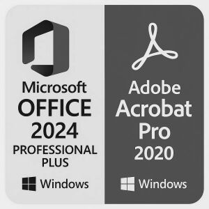 Microsoft Office 2024 Pro Plus a Adobe Acrobat Pro 2020 pre Windows - Kancelárske softvéry