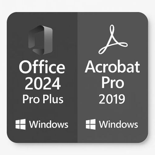Microsoft Office 2024 Pro Plus I windows I + Adobe Acrobat Pro 2019 I Windows I