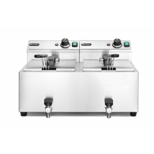 Profi Line Olajsütő - Dupla, 2 x 8 L, leeresztő csappal 138998050 - Olajsütő