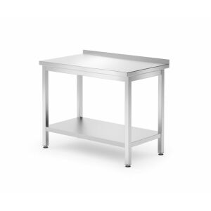 Hendi Budget Line Fali Munkaasztal Polccal - 1000x600mm, Rozsdamentes Acél