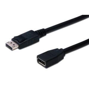 Assmann DisplayPort Hosszabbító Kábel - 2m - Fekete 139001054 - Assmann