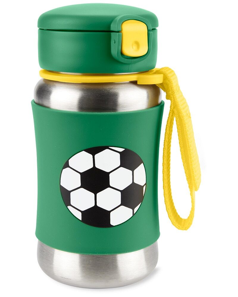 E-shop Skip Hop Spark Style Futbalová fľaša na vodu so slamkou z nehrdza...