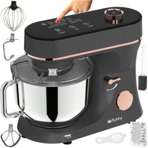 Mixer planetar Ruhhy cu bol de încălzire și accesorii: tel, cârlig pentru aluat, paletă, spatulă, poș de patiserie și duze - Tocatoare de bucătărie și Roboți de bucătărie