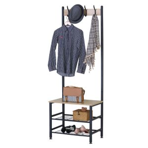 Intenso Home Előszobai Ruhafogas Cipőtartóval - 60x175cm, Sonoma Tölgy