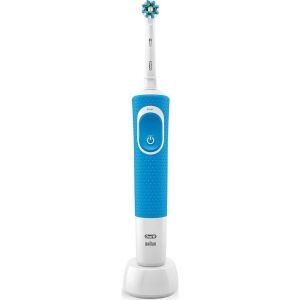Modrá elektrická zubná kefka Oral-B Vitality Cross Action na nabíjacej základni - Elektrická zubná kefka