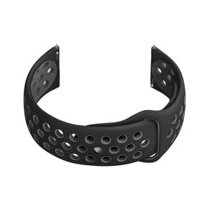 22mm Czarno-Szary Szybkozłączny Silikonowy Pasek do Zegarka - Kompatybilny z U11 139016616 - Pasek do inteligentnego zegarka