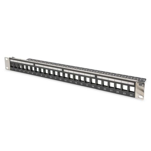 DIGITUS 24 Portos Árnyékolt Patch Panel - 1U, Moduláris 139018092