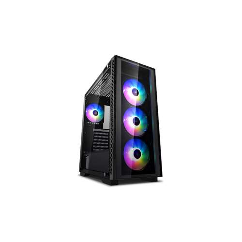 DeepCool MATREXX 50 AR Midi Tower PC case, black with tempered glass side panel and RGB fans