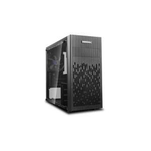 DeepCool MATREXX 30 Mini Tower Computergehäuse, schwarz, schräge Ansicht - Computergehäuse