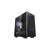 DeepCool MATREXX 40 3FS Micro Tower computer case, black, angled view