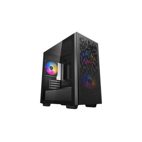 DeepCool MATREXX 40 3FS Micro Tower Schwarz PC Gehäuse mit RGB Lüftern