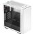 Angled view of DeepCool CK500 White Midi Tower PC Case with tempered glass side panel