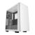 Изглед под ъгъл на кутия за компютър DeepCool CK500 White Midi Tower със страничен панел от закалено стъкло