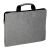 Angled view of gray 15.6 inch laptop briefcase with handles