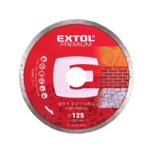 EXTOL PREMIUM disc diamantat pentru tăierea plăcilor (neted), tăiere umedă; 115×1,8×22,2mm, max.13.300 rotații/minut 139020521 - Instrument