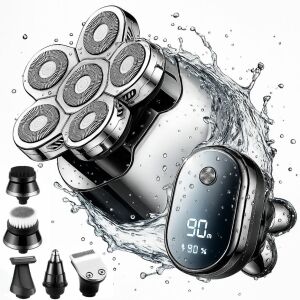 Elektrický holiaci strojček Linomag 6D s viacerými nadstavcami na holenie, zastrihávanie a čistenie tváre. - Depilácia&Holenie