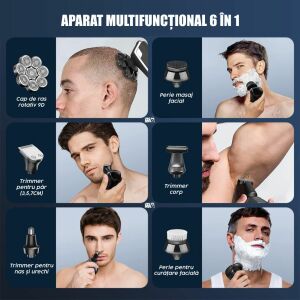 Multifunkčné použitie elektrického holiaceho strojčeka Linomag 9D 6 v 1 - Depilácia&Holenie