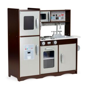 Gyerekkonyha hűtővel és tűzhellyel, 83×30×95 cm, MDF