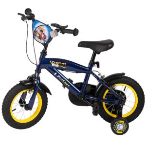 Gyerekbicikli, 12 hüvelykes, Mancs őrjárat, acélváz, állítható magasság, V-fék, fék és fényszóró, pótkerekek