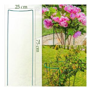 Suport metalic de flori, pentru exterior, set 3 bucati, 25x75 cm, verde 139022726 - Suporturi și țăruși pentru plante