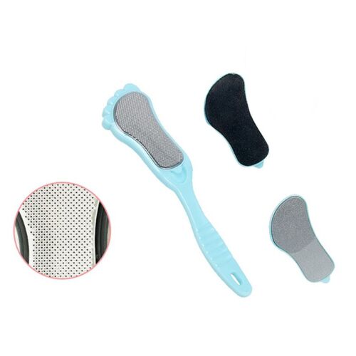 Sarokreszelő készlet 3 cserélhető tartozékkal, fém reszelő és műanyag nyél