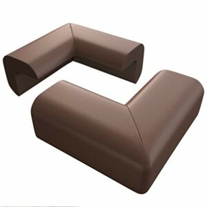 Protectie colturi mobila si muchii, set 10 accesorii spuma, 5.5x3.8 cm Maro